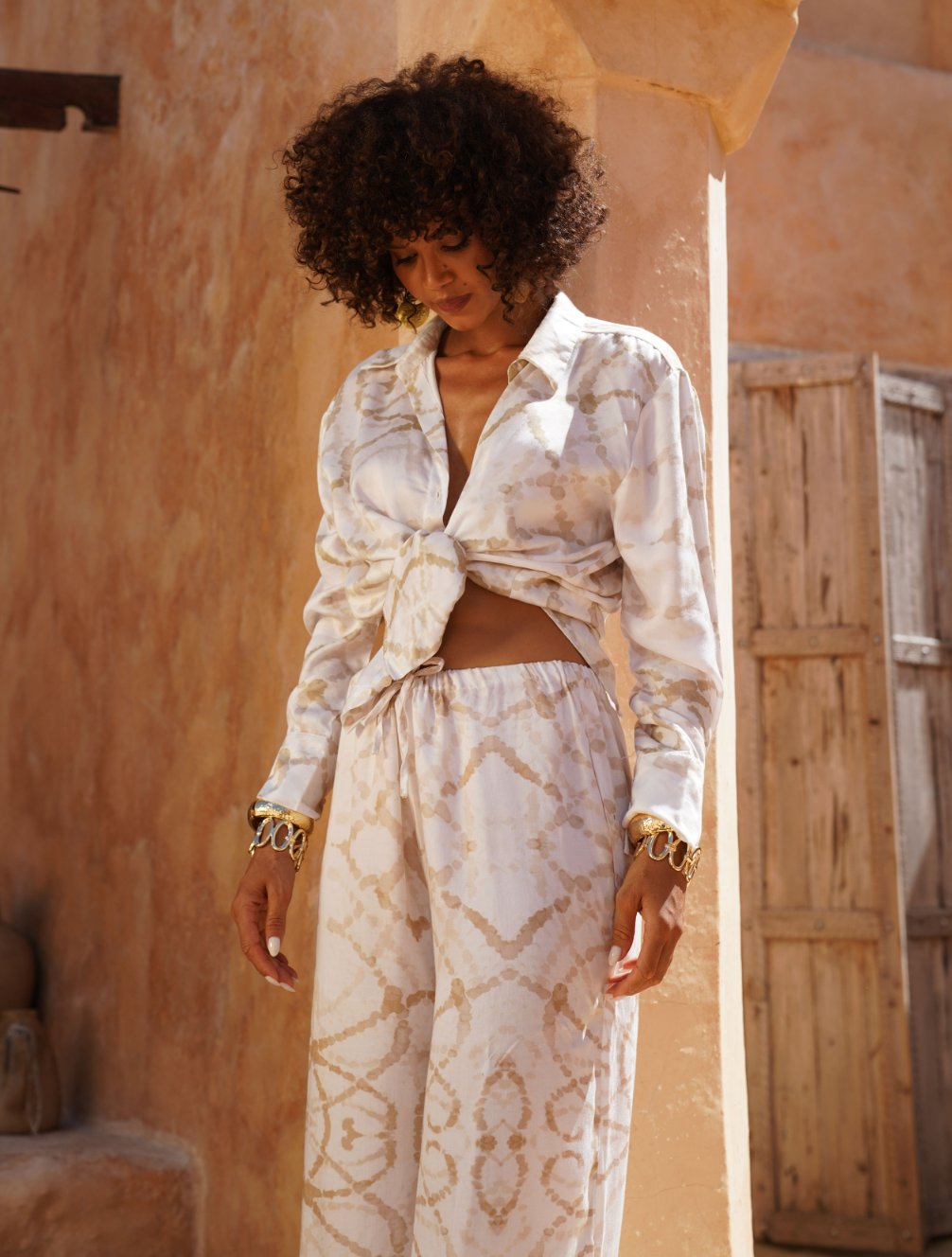 Elena Classic Shirt in Sabi Print
