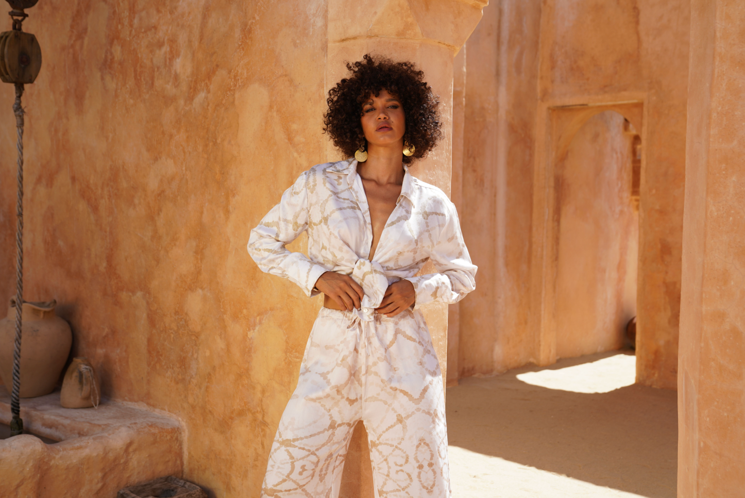 Elena Classic Shirt in Sabi Print
