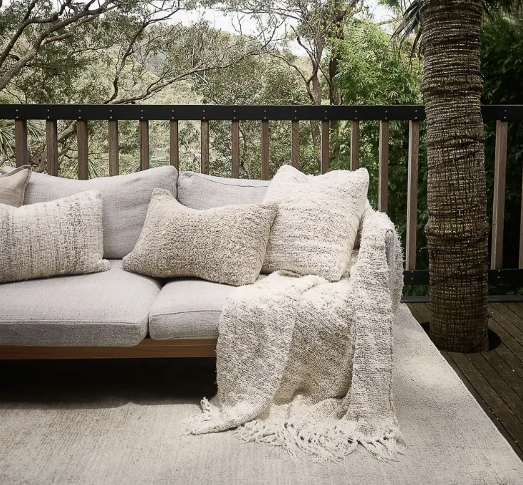 Wabi Recycled Linen Cushion