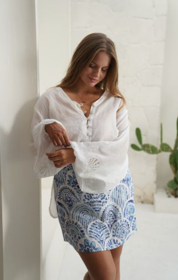 Sorrento Linen Minni Skirt