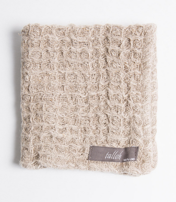 Ryley Handwoven Linen Facecloth Natural- PACK OF 2