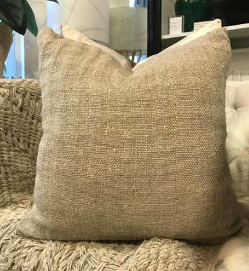 Kasiah Woven Linen Cushion -Natural