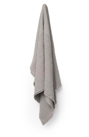 Linen Waffle Bath Towels _- Grey
