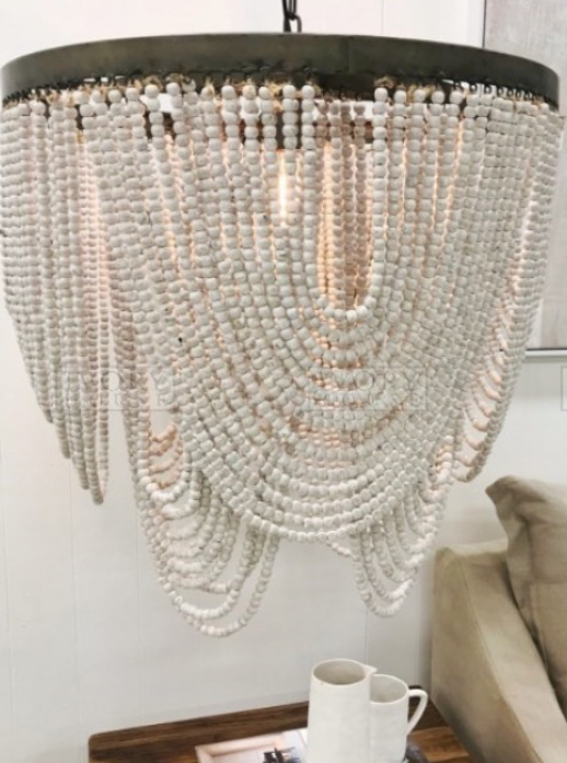 Byron Bay Wooden beaded chandeliers pendant lights 